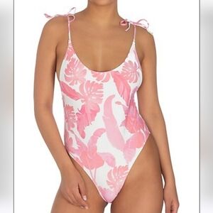 GUESS Tropical-Print One-Piece Swimsuit